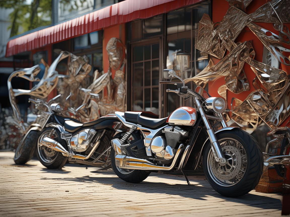 金属与风驰，摩托车租赁点的艺术生活