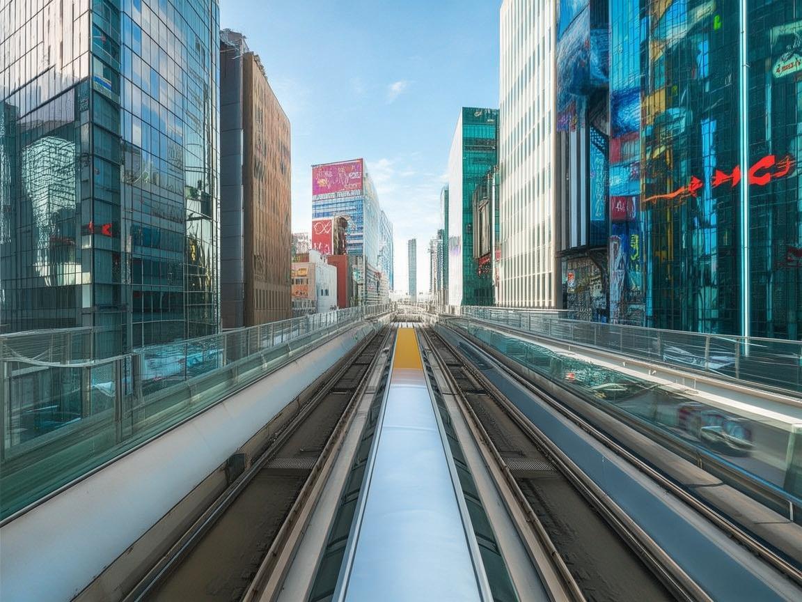 轻轨上的城市印象