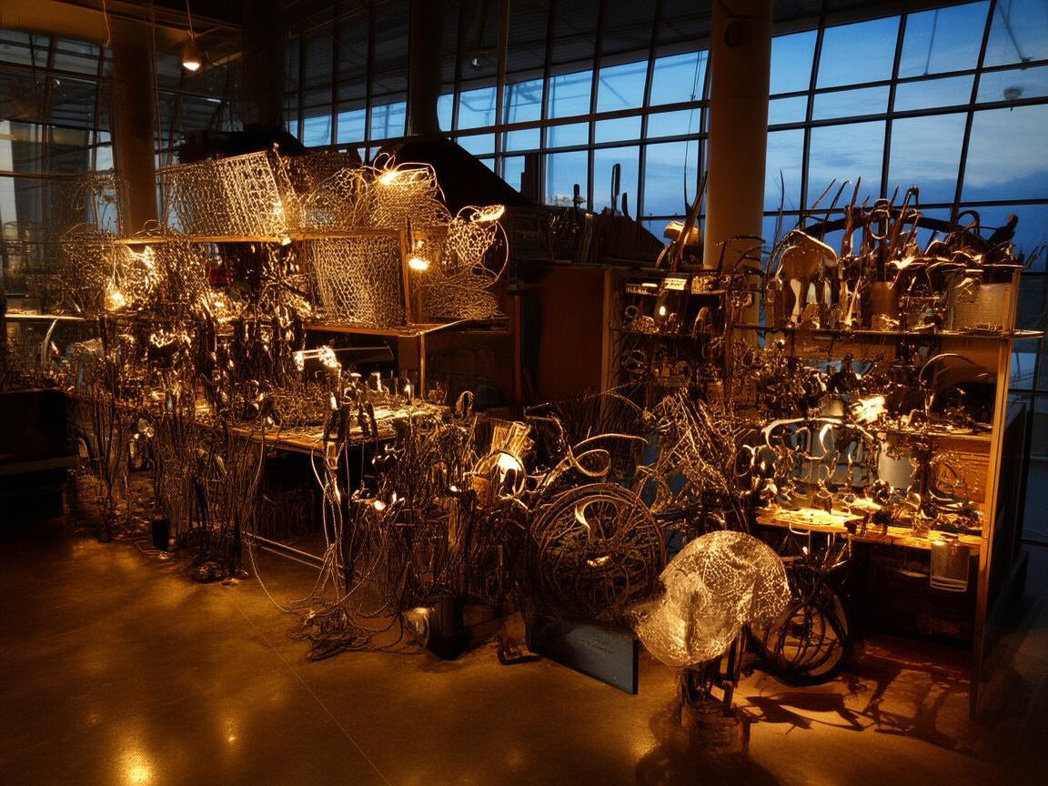 候机厅的静谧时光，金属艺术家的灵感角落