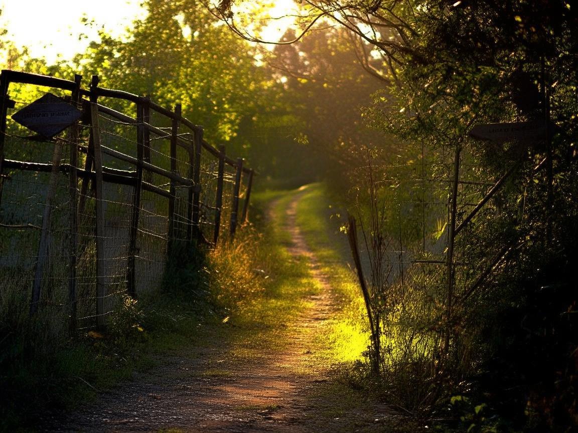 乡道漫步，金属光影间的生活印记