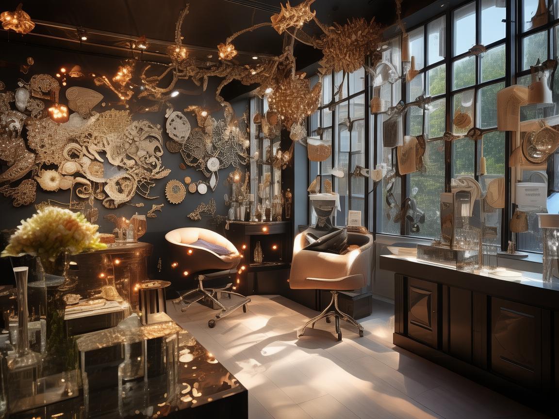 美容店，金属艺术邂逅生活的璀璨角落