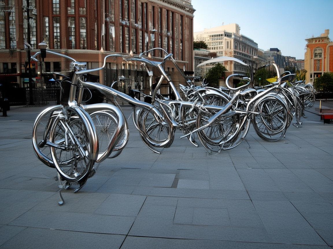 金属之舞，自行车停车区的艺术守护