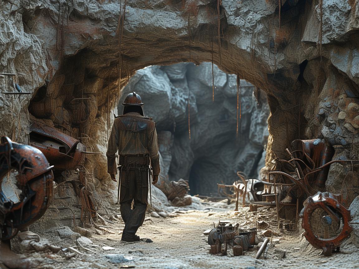 矿井井口的守望者，金属艺术与时光的对话