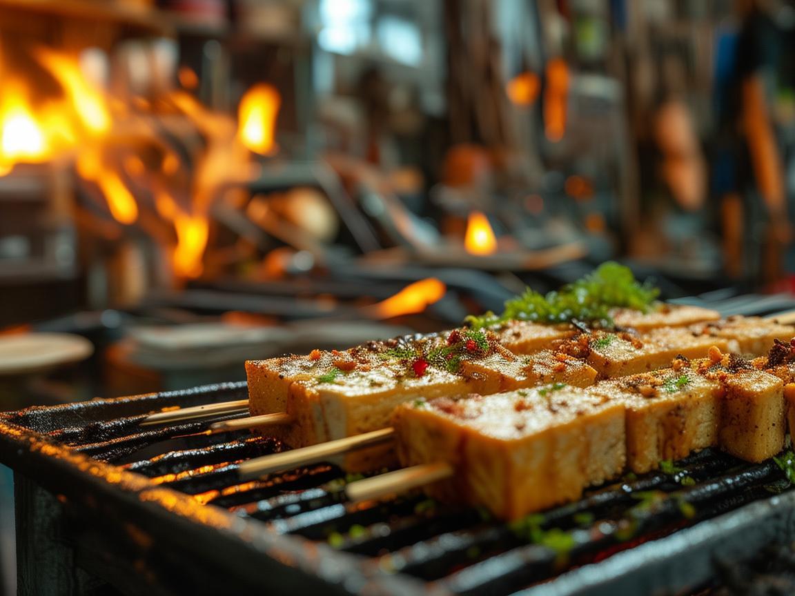 烤豆腐串，金属艺术家的生活烟火