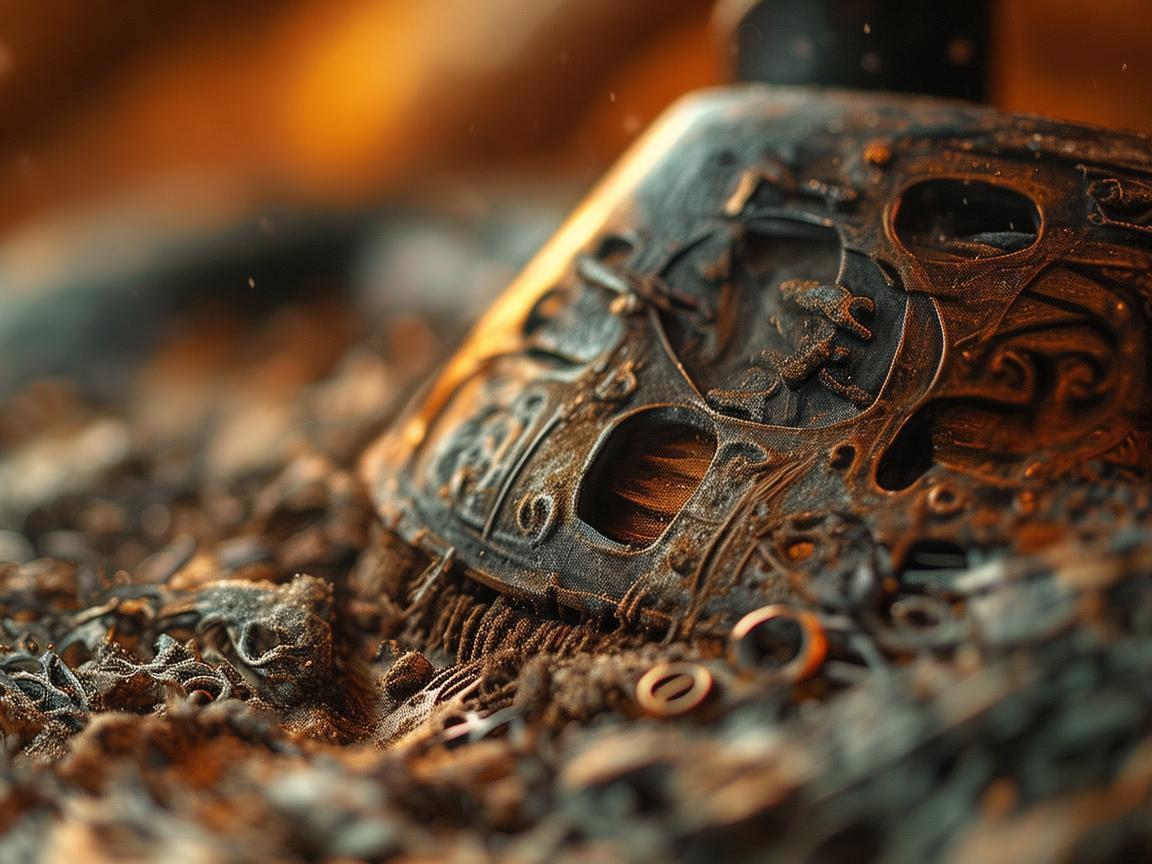 吸尘器下的金属艺术，生活的微尘与坚韧的灵魂