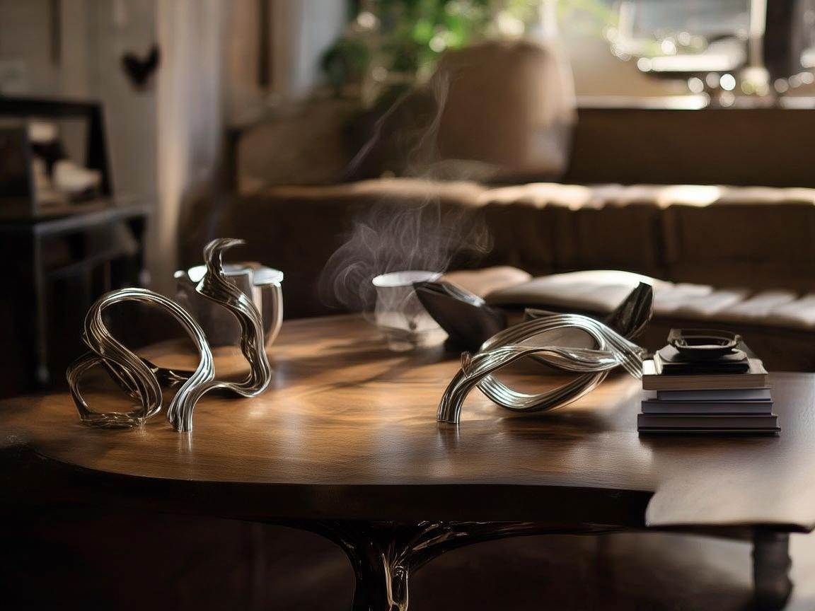 茶几上的时光，金属艺术与生活的交响曲